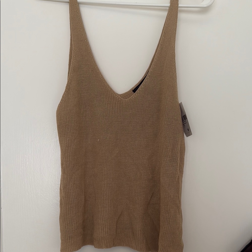 Forever 21 Brown Sleeveless Fitted Tank Top